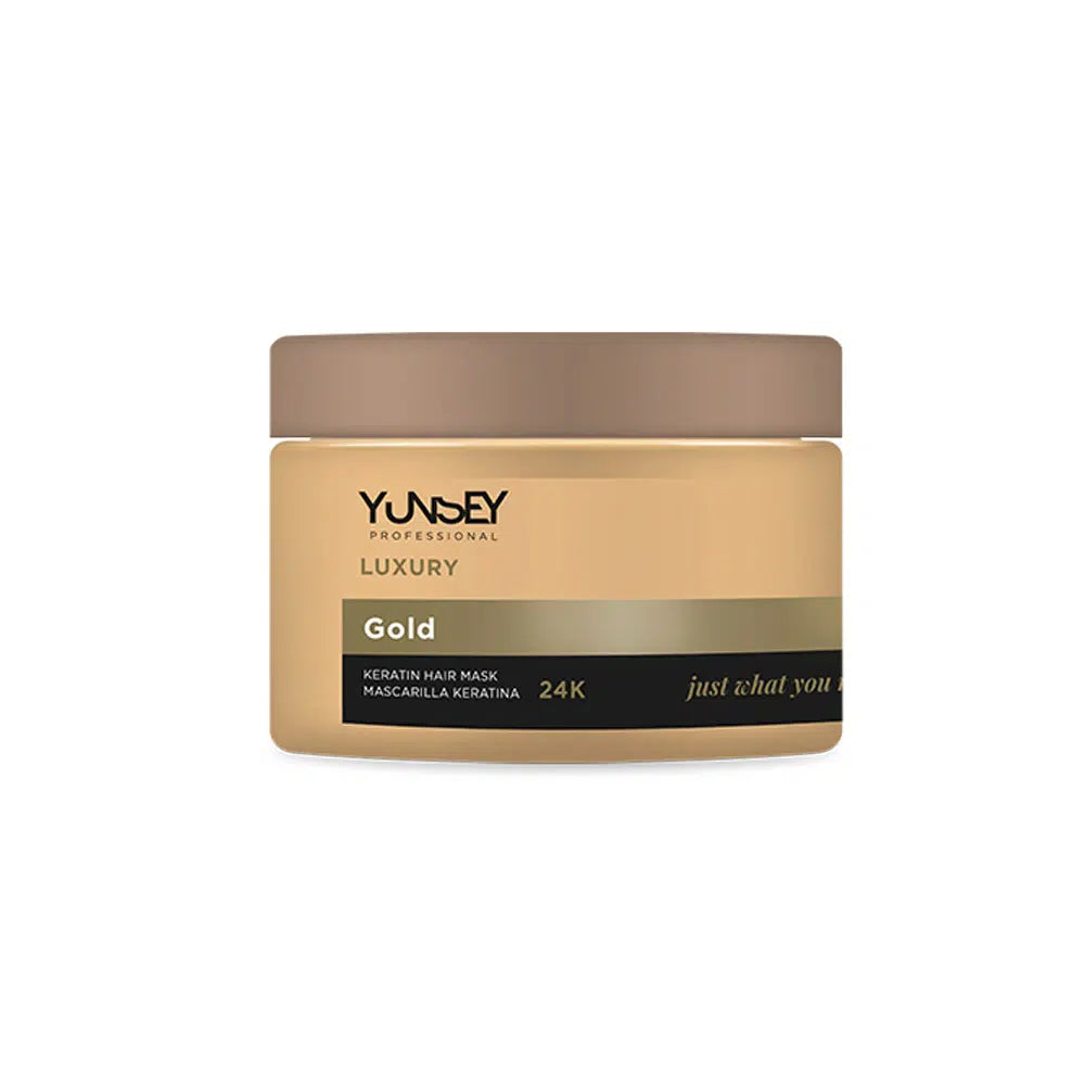 YUNSEY kaukė su 24k auksu ir keratinu LUXURY MASK 24K GOLD KERATINE, 500 ml