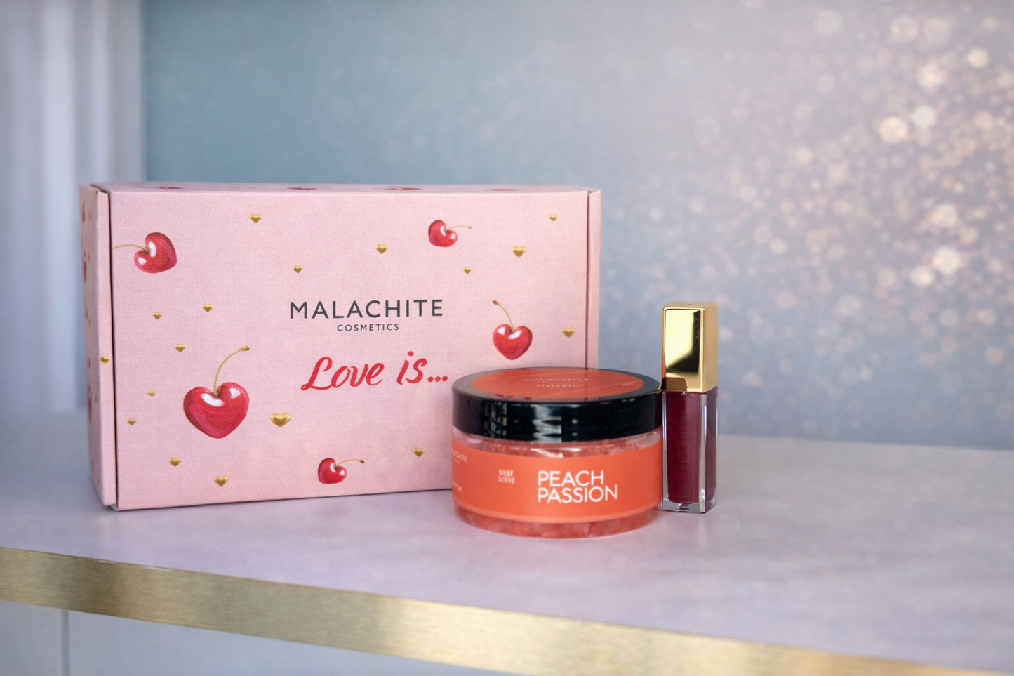 💖 Šventinis rinkinys „Peach Kiss“