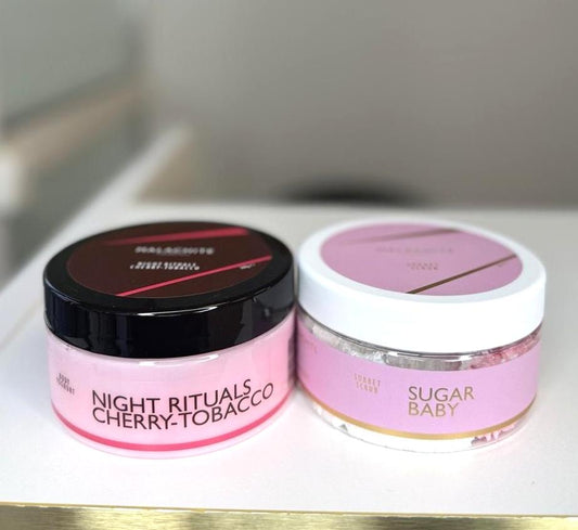 💗 Kūno priežiūros rinkinys Malachite Cosmetics CHERRY TOBACCO DUO