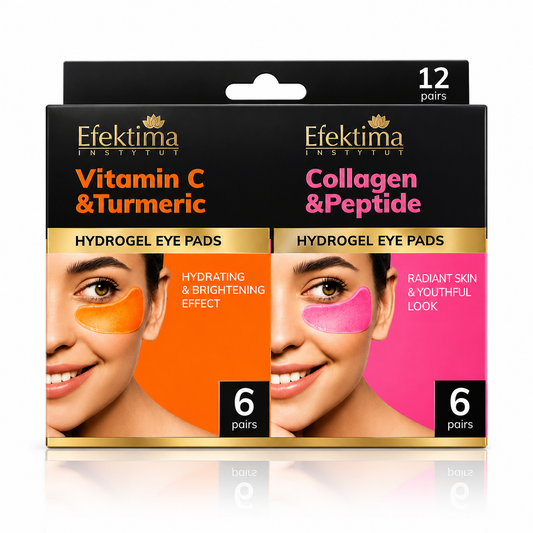 EFEKTIMA Hidrogelinių paakių padelių rinkinys su vitaminu C, kolagenu ir peptidais, 12 porų