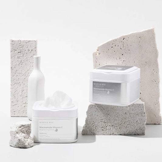 MARY&MAY Niacinamide Vitamin C Brightening Mask 30pc lakštinės veido kaukės