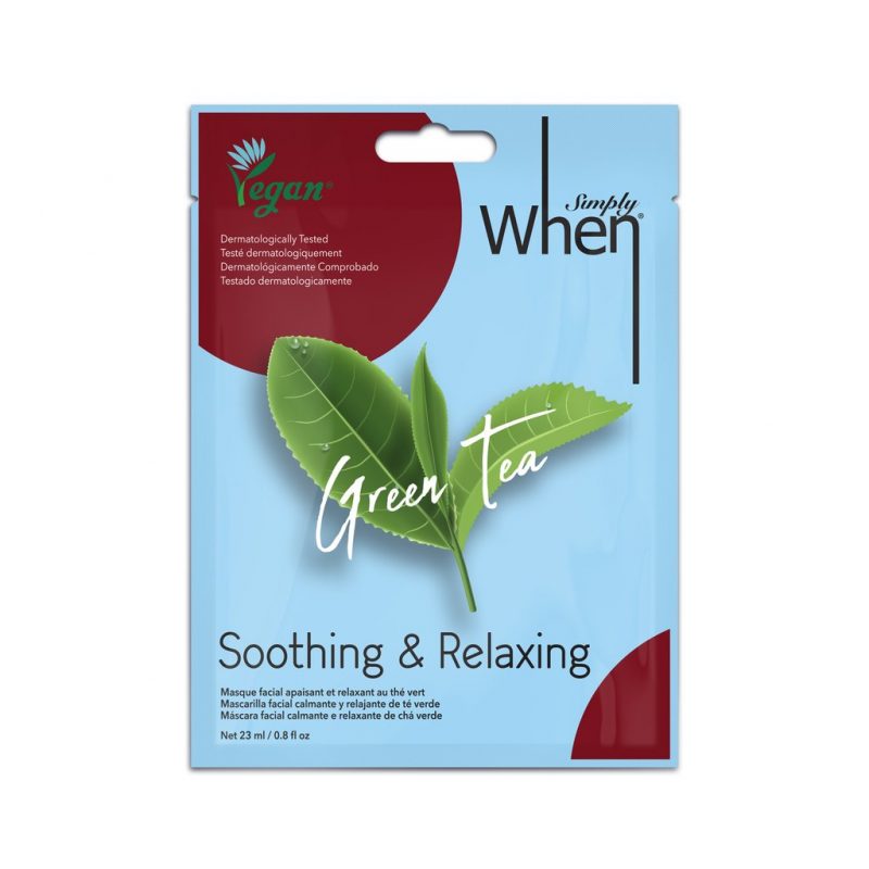 Simply When® Green Tea veganiška raminanti veido kaukė