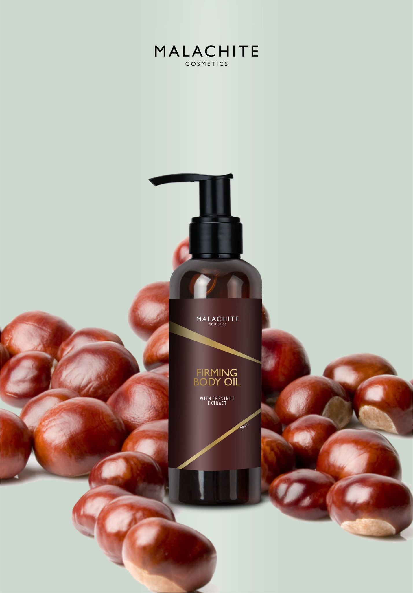 MALACHITE COSMETICS kūno aliejus su kaštono ekstraktu, 200 ml