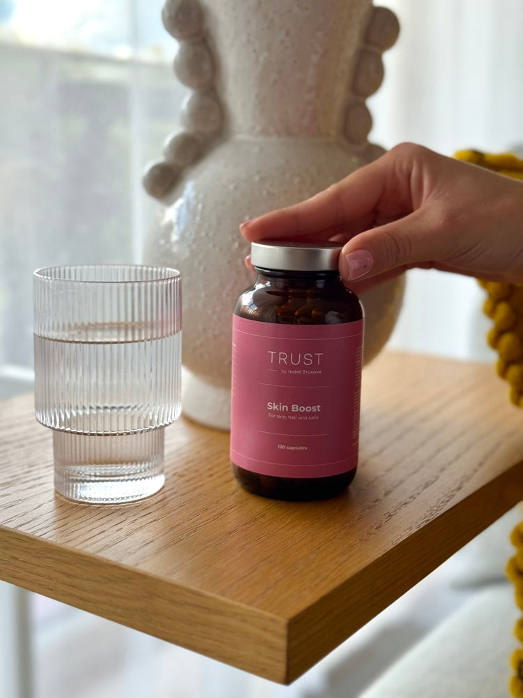 TRUST Skin Boost maisto papildų kompleksas moterims, 120 kapsulių