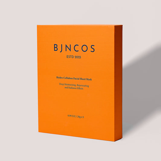 5 vnt BJN cosmetics – Giliai drėkinanti, jauninanti ir švytėjimo efektą suteikianti hidroceliuliozės veido kaukė