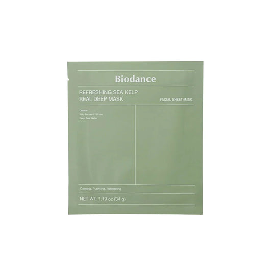 BIODANCE Refreshing Sea Kelp Real Deep Mask - veido kaukė su jūros dumblių ekstraktu
