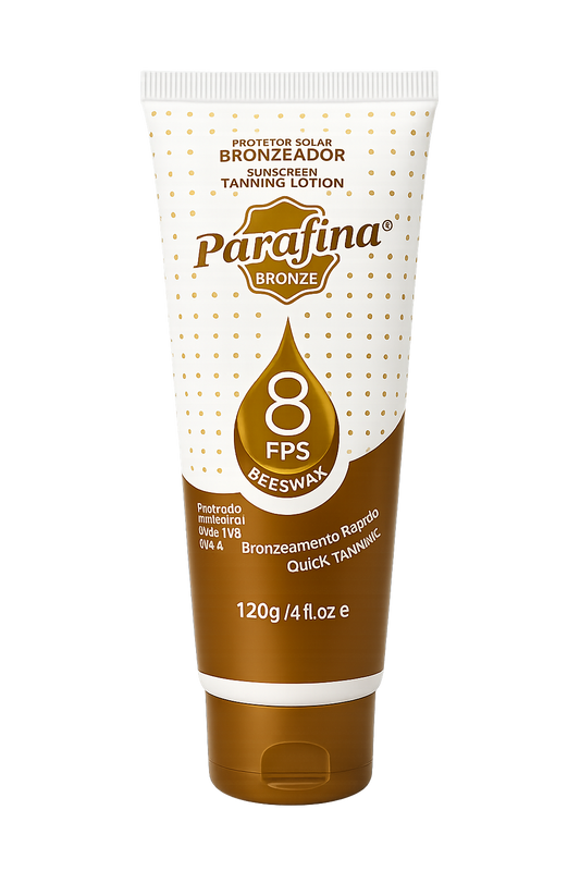Parafina Bronze SPF8 įdegio losjonas su bičių vašku, 120 g