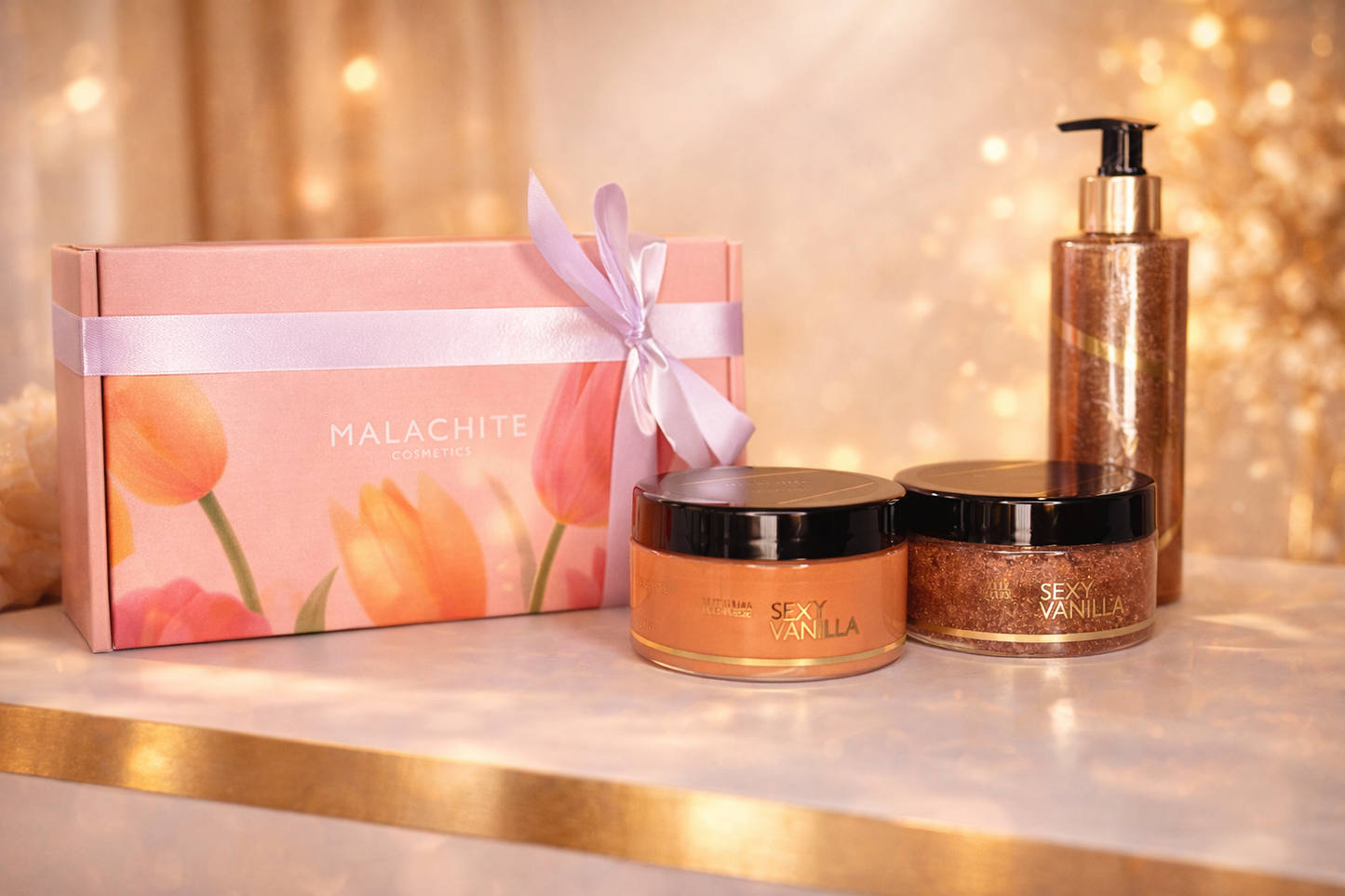 Šventinis rinkinys "💎 Sexy Vanilla – Warm Glow Collection”