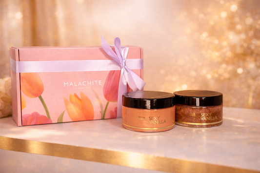 Šventinis rinkinys "💎 Sexy Vanilla – Glow Duo Collection”