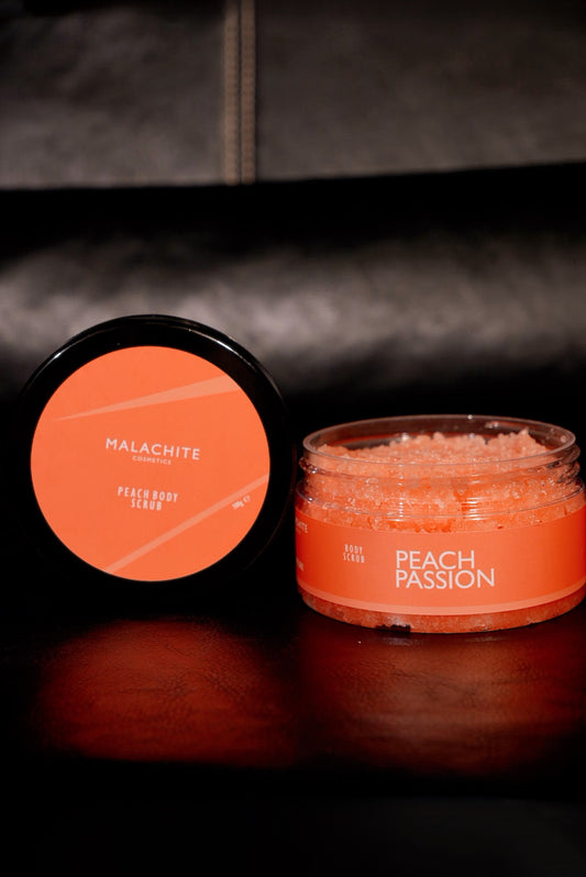 Persikų šveitiklis MALACHITE COSMETICS „Peach Passion Scrub“, 300 g