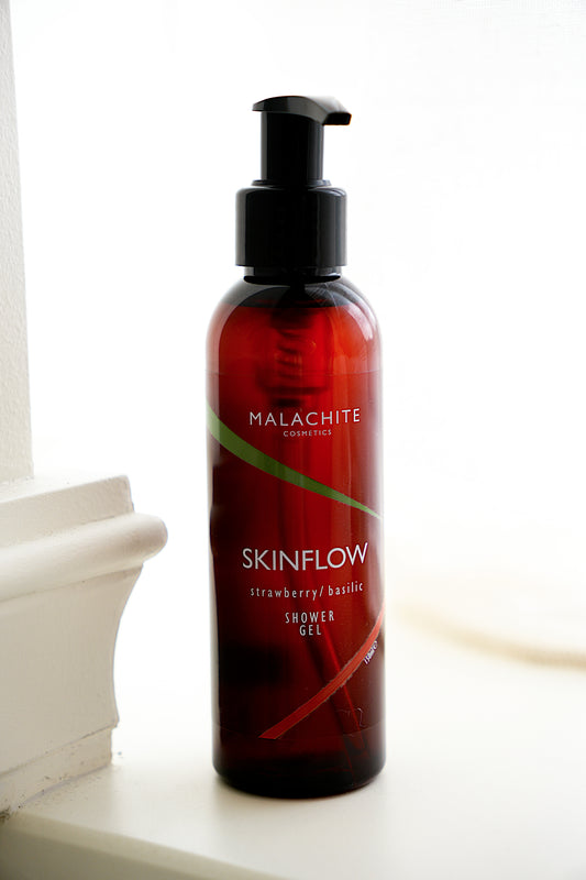 Drėkinamasis dušo gelis MALACHITE COSMETICS SKINFLOW, 150 ml
