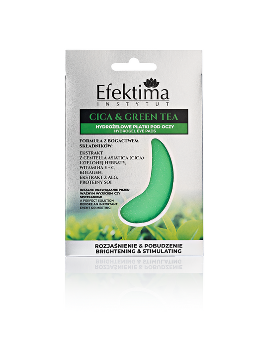 CICA & GREEN TEA HYDROGEL paakių kaukės, 1 vnt