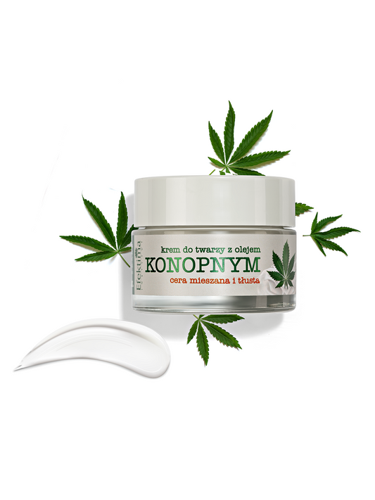 Veido kremas su kanapių aliejumi – mišriai ir riebiai odai balansuoti