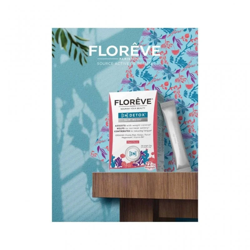 FLOREVE (IN) DETOX SLIM INSIDE – maisto papildas su opuncijos, guveinio, konjako ekstraktais, magniu ir vitaminu B6