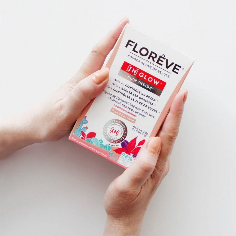 FLOREVE (IN) GLOW SLIM INSIDE – maisto papildas su augaliniais ekstraktais ir chromu