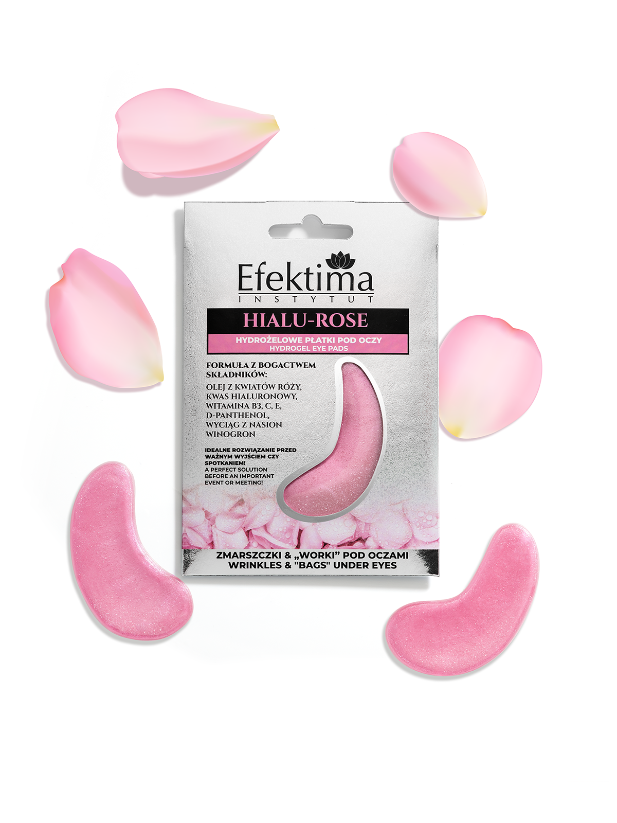 HIALU-ROSE Hydrogel — paakių kaukės, 1 vnt