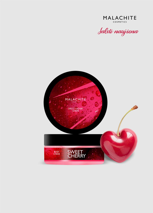 Vyšnių šveitiklis MALACHITE COSMETICS „Sweet Cherry Scrub“, 300 g