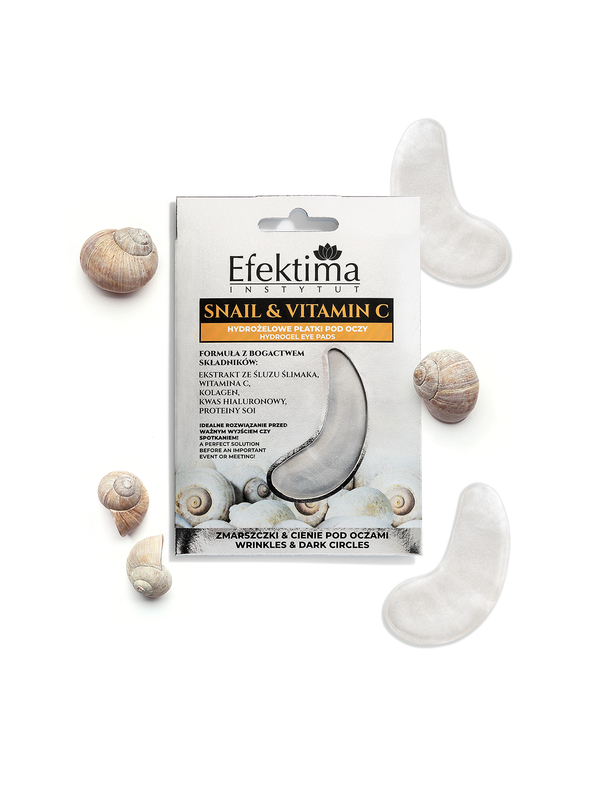 Snail & Vitamin C Hydrogel Eye Pads – hidrogelinės paakių pagalvėlės