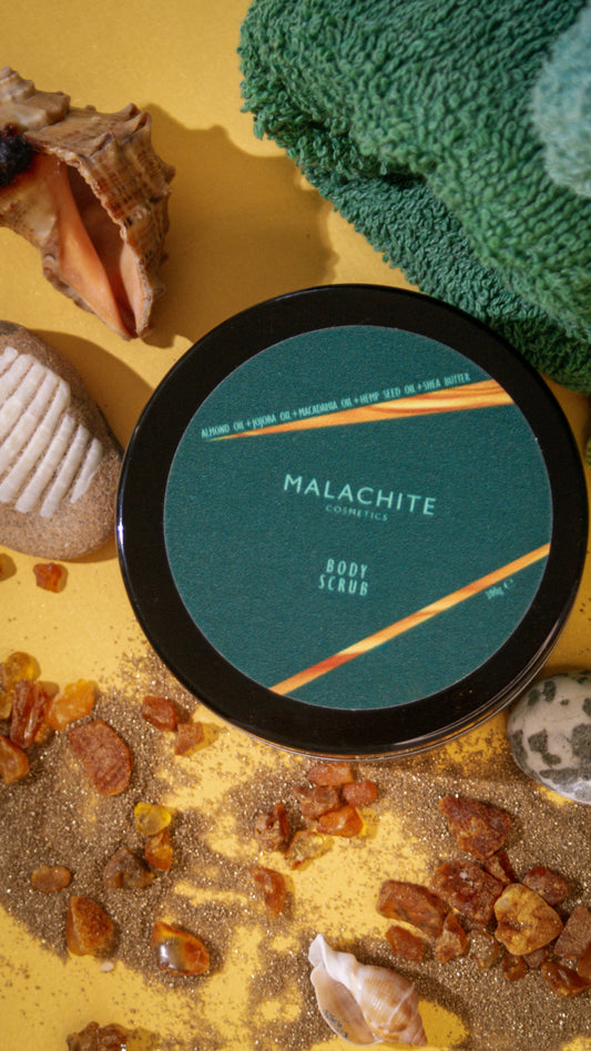 Kūno šveitiklis MALACHITE COSMETICS "Salted Caramel", 300gr